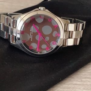 Silver Marc Jacobs Henry Dinky Dot Watch